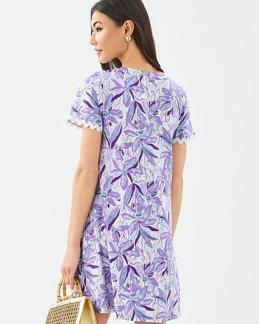 Lilly Pulitzer - Cody Short Sleeve Dress - Tropicalia Purple Elephant In The Bloom