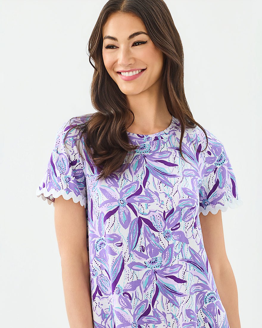 Lilly Pulitzer - Cody Short Sleeve Dress - Tropicalia Purple Elephant In The Bloom
