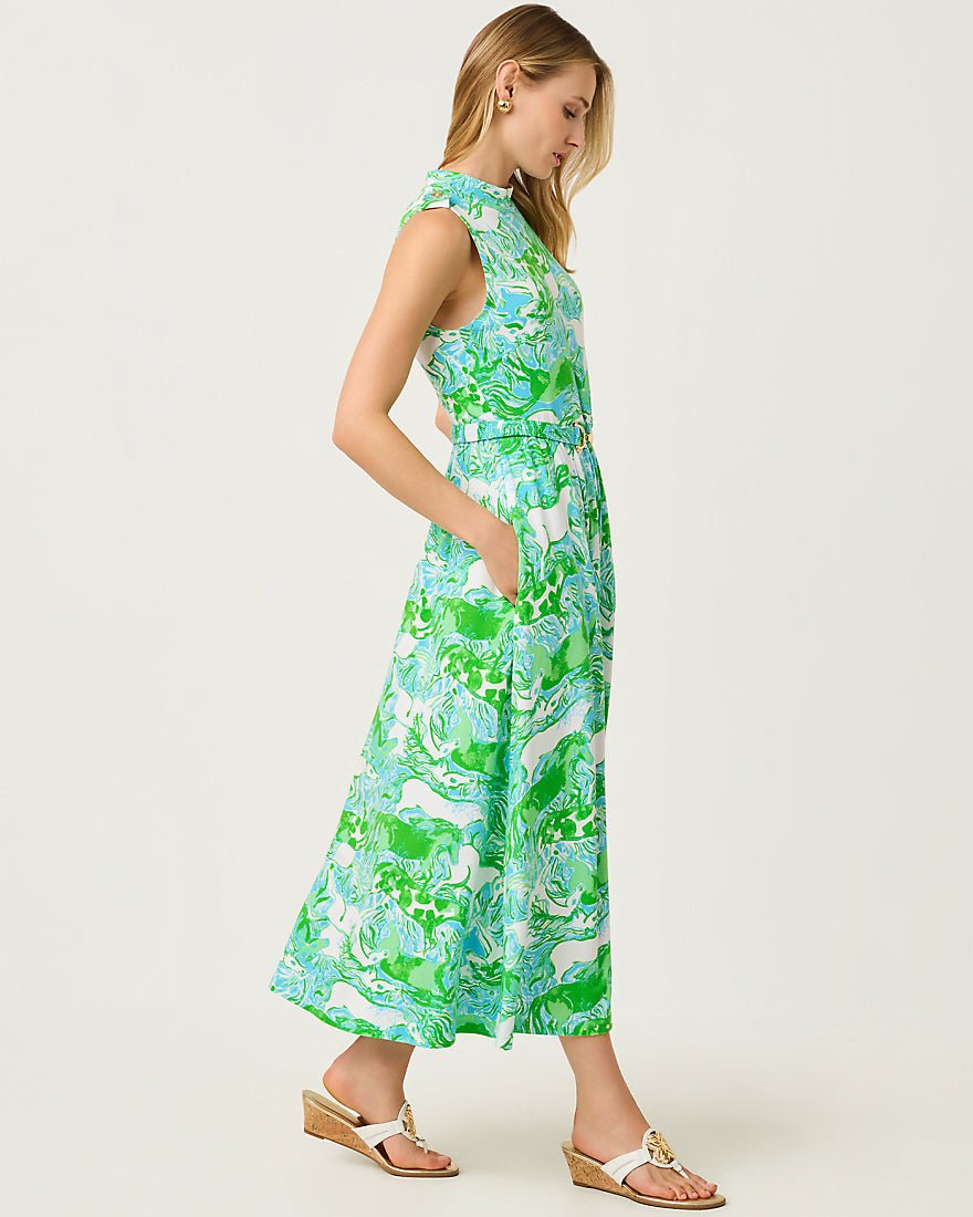 Lilly Pulitzer - Colman Midi Dress - Capri Blue Galloping Gals