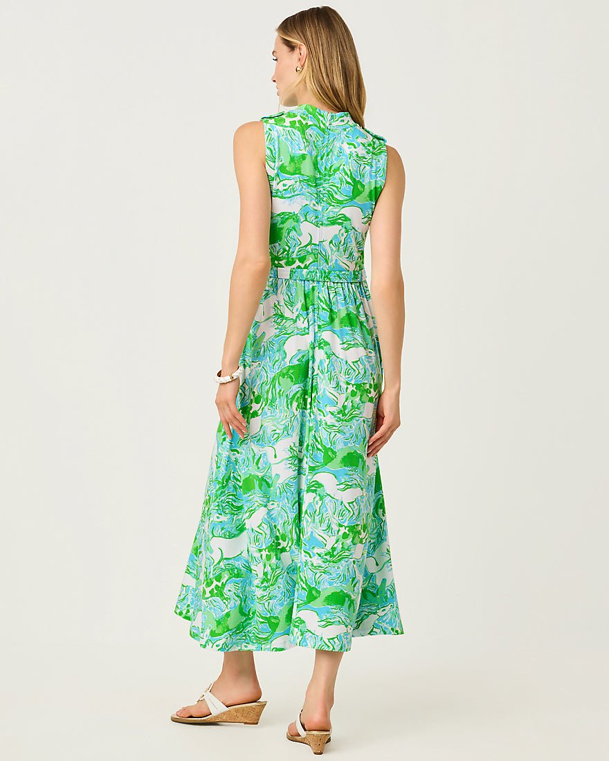 Lilly Pulitzer - Colman Midi Dress - Capri Blue Galloping Gals
