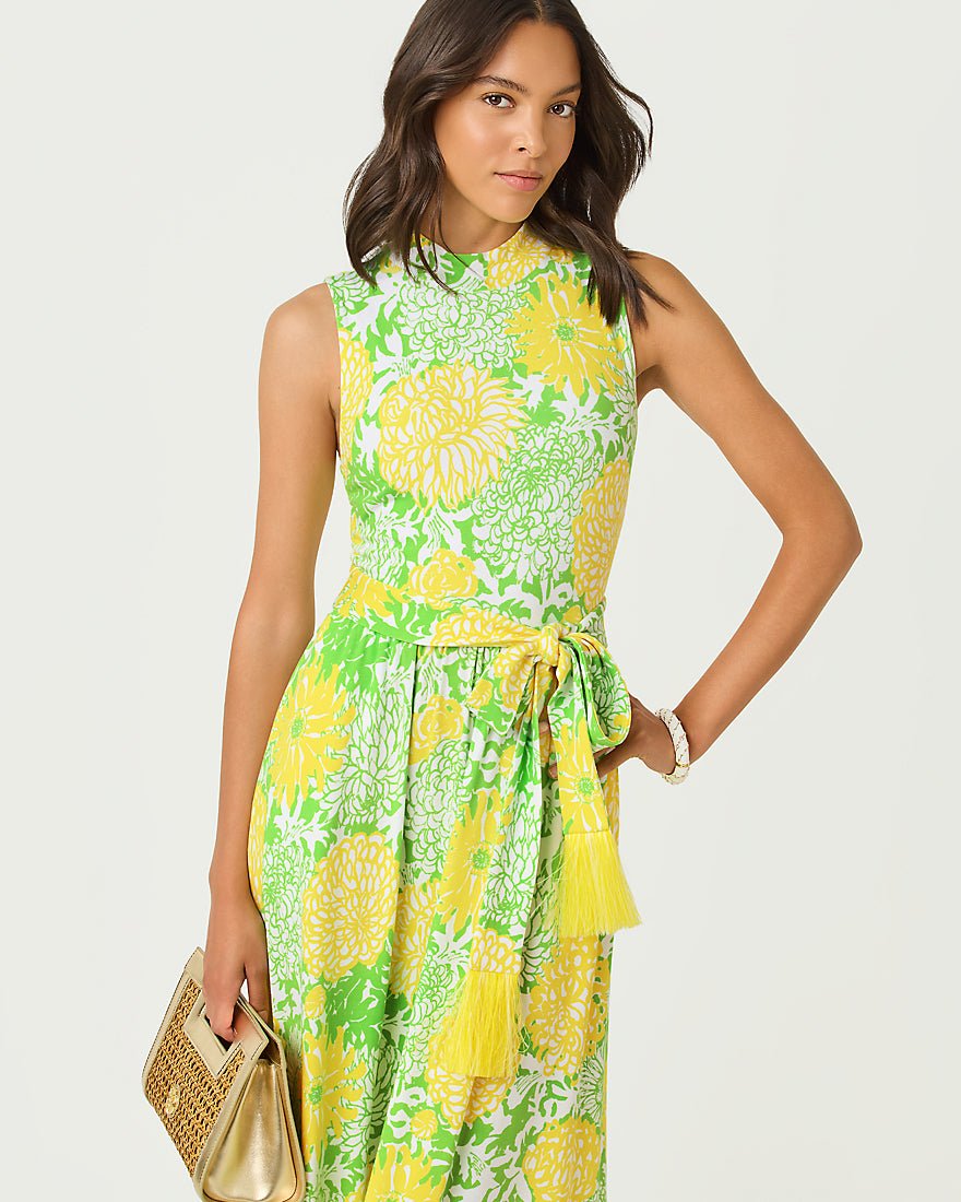 Lilly Pulitzer - Colman Midi Dress - Crocodile Green Mumbo Jumbo
