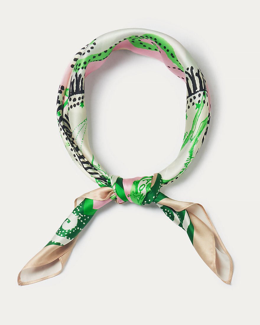 Lilly Pulitzer - Colony Silk Scarf - Conch Shell Pink Written In The Stars