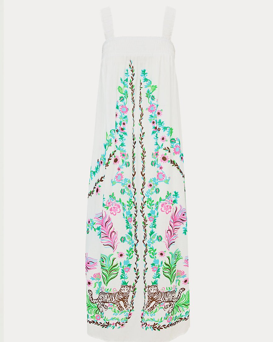 Lilly Pulitzer - Colwin Midi Coverup - Resort White Royal Zoo
