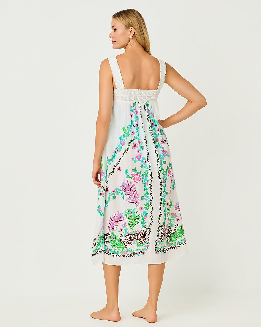 Lilly Pulitzer - Colwin Midi Coverup - Resort White Royal Zoo