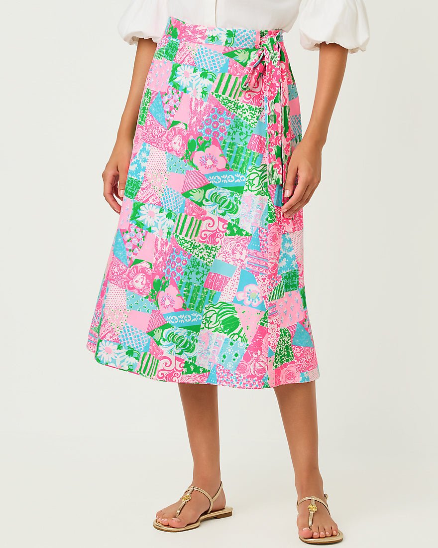 Lilly Pulitzer - Constance Reversible Midi Skirt - Multi Crazy Quilt