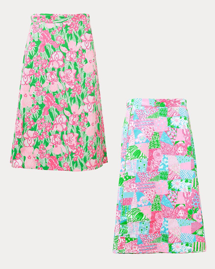 Lilly Pulitzer - Constance Reversible Midi Skirt - Multi Crazy Quilt