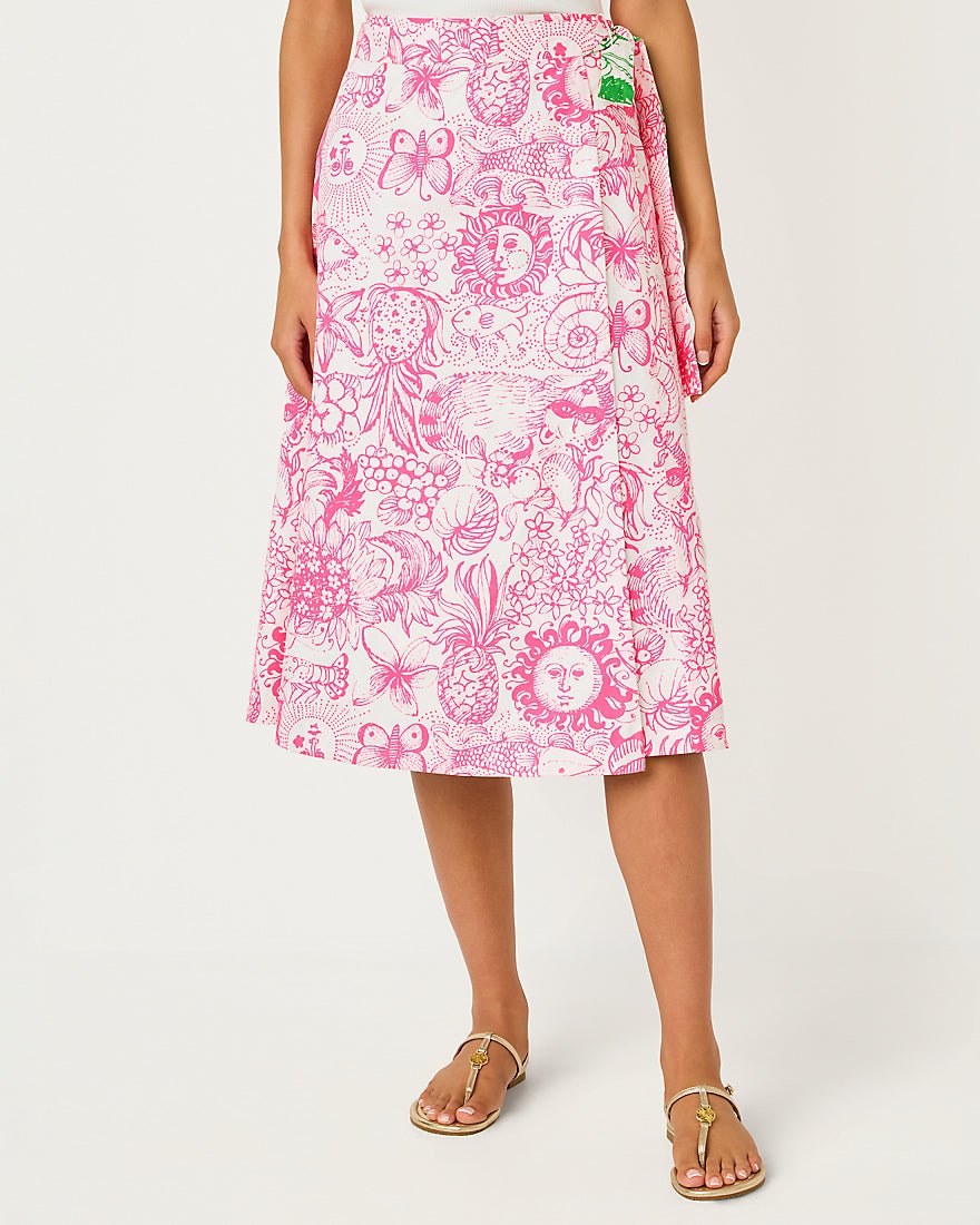 Lilly Pulitzer - Constance Reversible Midi Skirt - Putting Green Fleur De Lilly