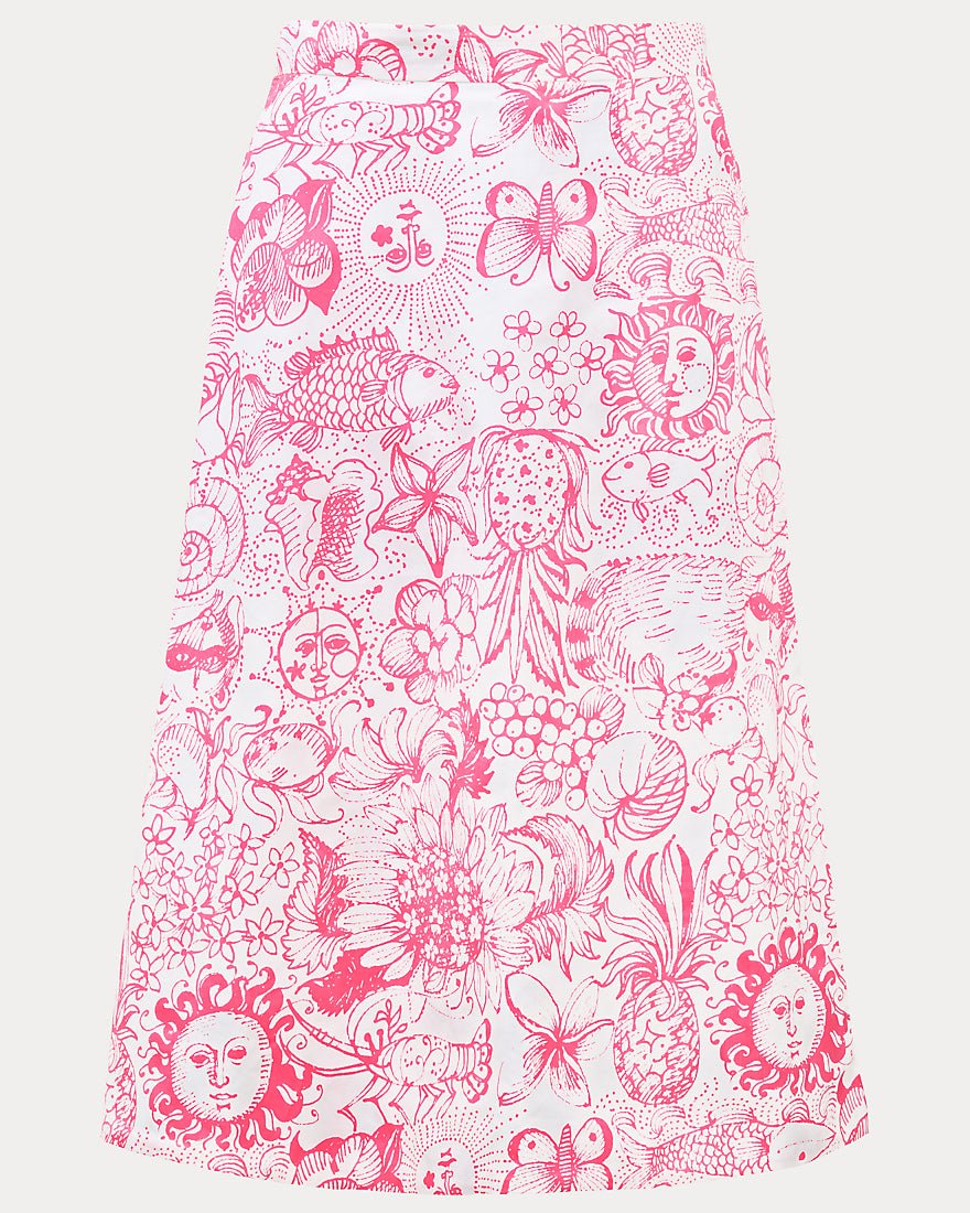 Lilly Pulitzer - Constance Reversible Midi Skirt - Putting Green Fleur De Lilly
