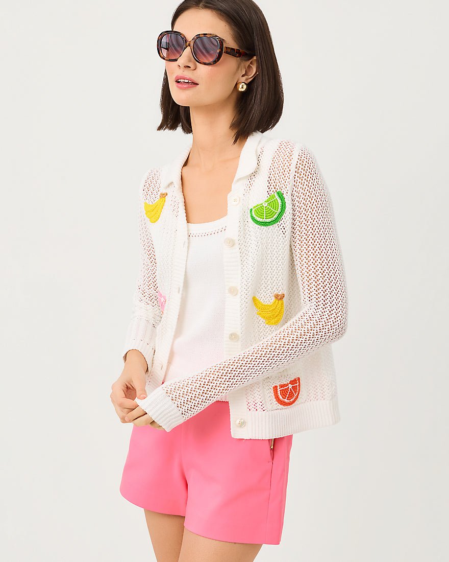 Lilly Pulitzer - Cormac Mesh Sweater Set - Resort White Tooty Fruity Crochet