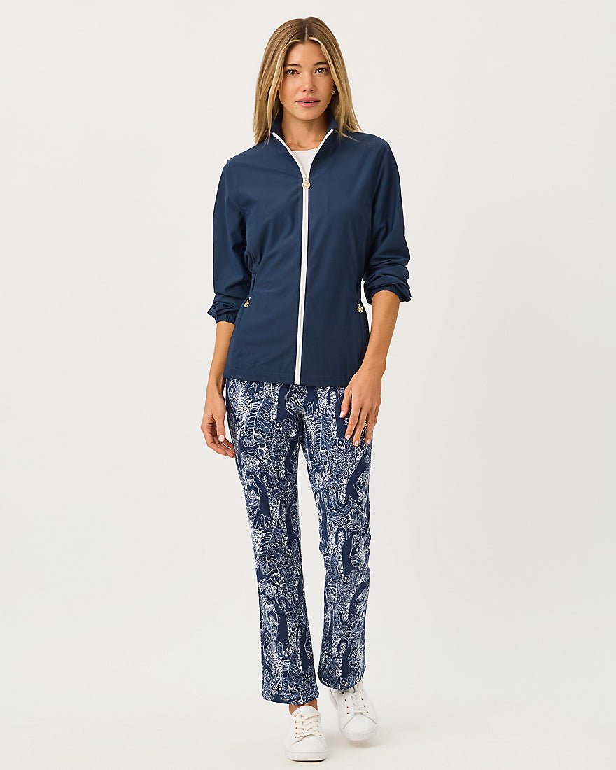 Lilly Pulitzer - Corso Kick Flare Pant Upf 50 Plus - Low Tide Navy Lil Palm Prowl