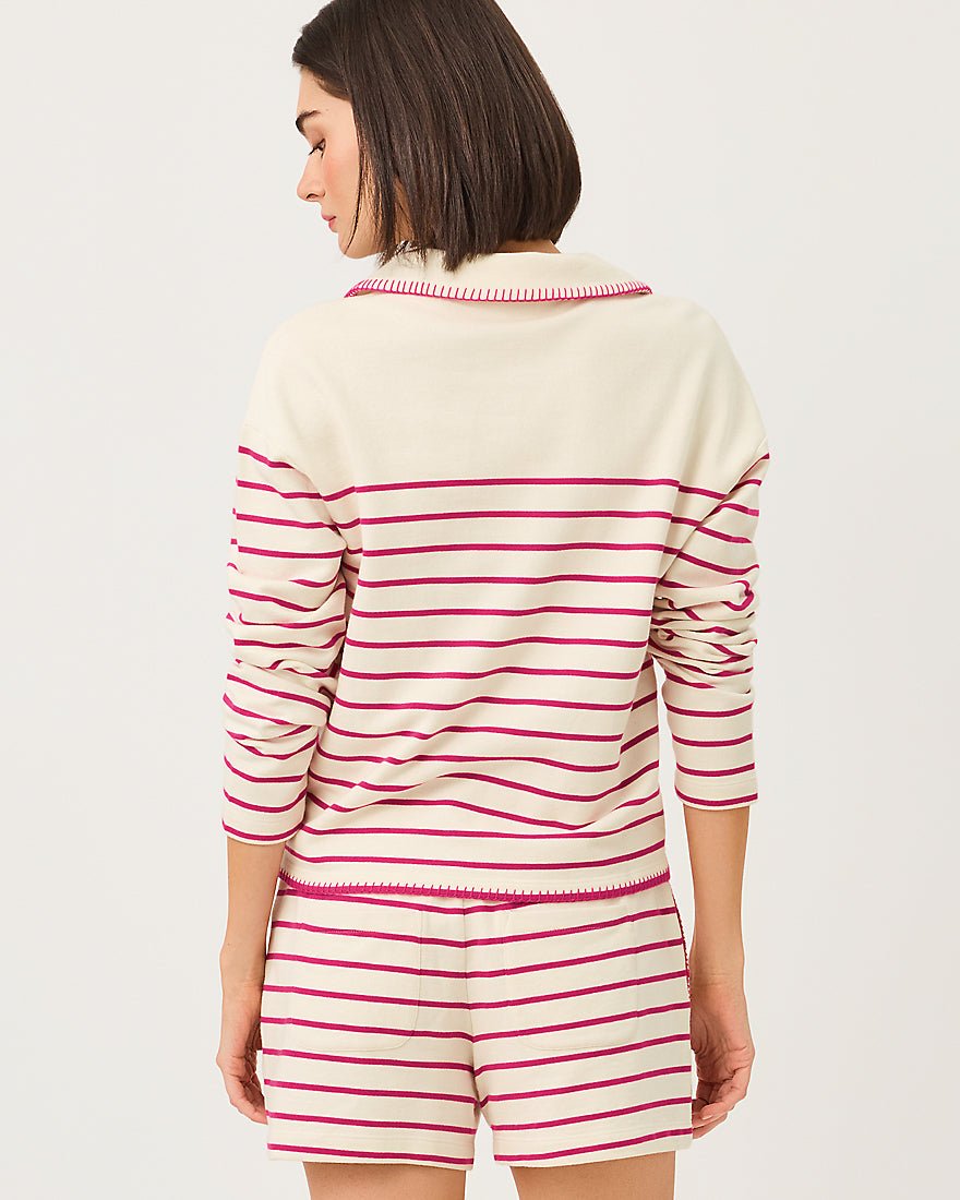 Lilly Pulitzer - Corvaya Pullover - Berry Bouquet Legacy Stripe