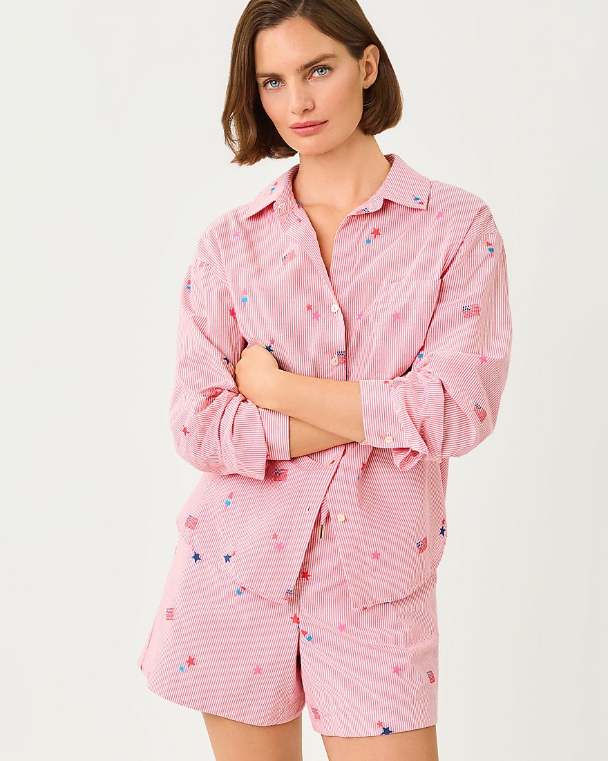 Lilly Pulitzer - Croix Short - Paradise Punch Its A 250Th Celebration Stripe