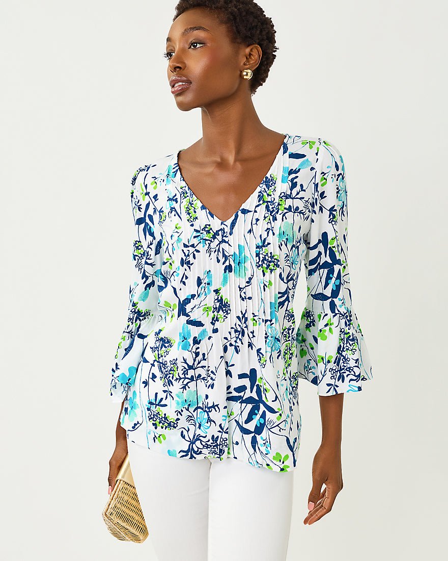 Lilly Pulitzer - Danika Tunic Top - Resort White Sea Blooms