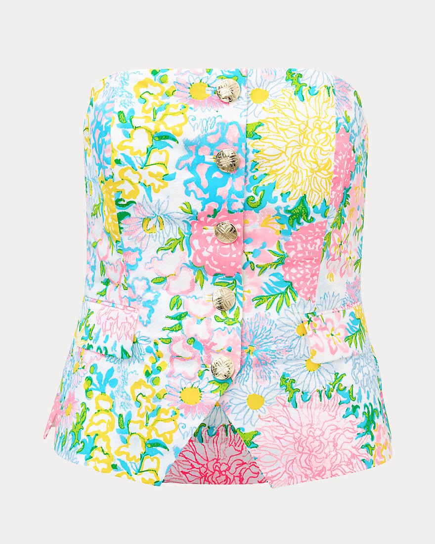 Lilly Pulitzer - Danneel Strapless Top - Multi Lilly Garden