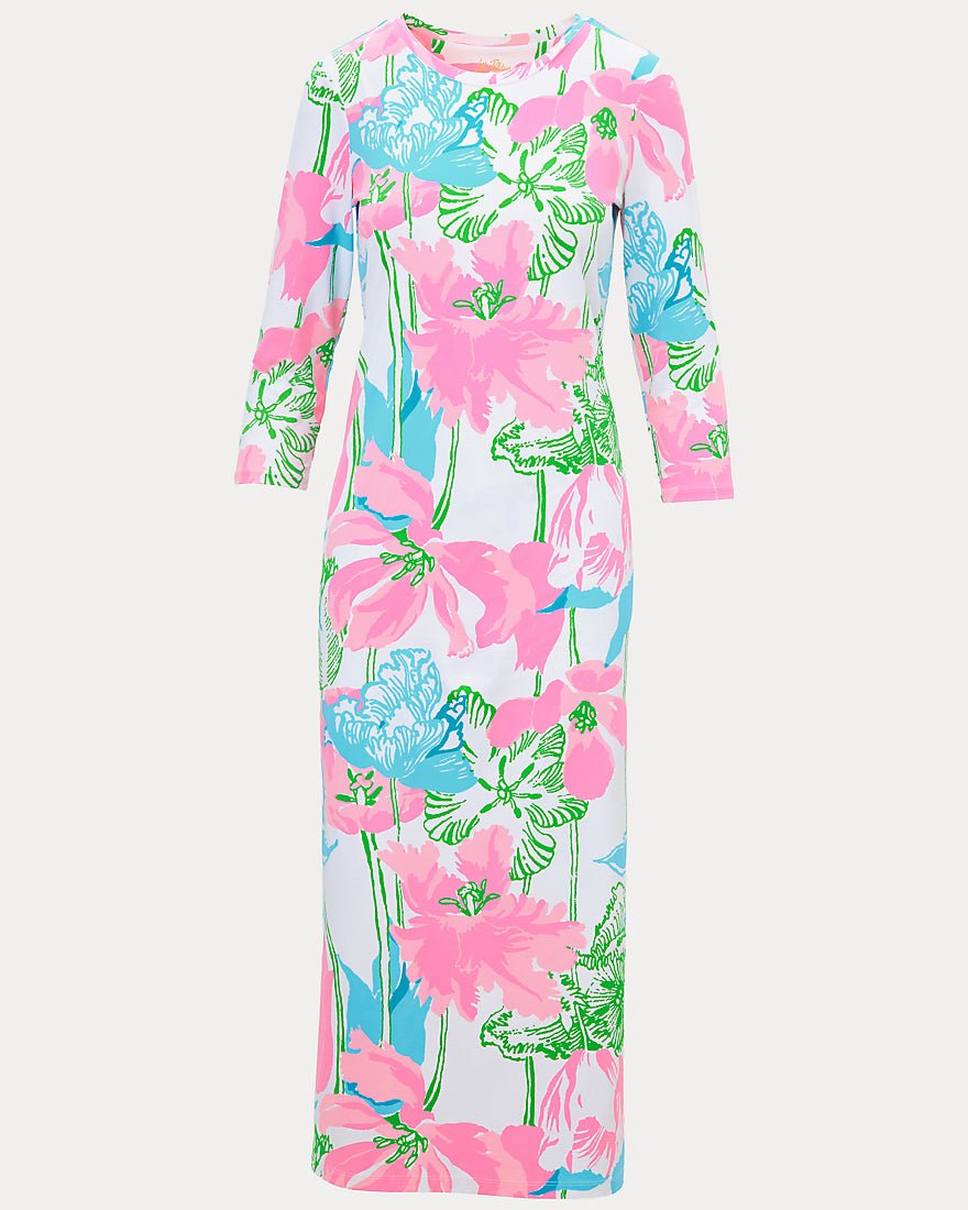 Lilly Pulitzer - Deena Upf 50 Plus Dress - Resort White Oversized Viney Liney