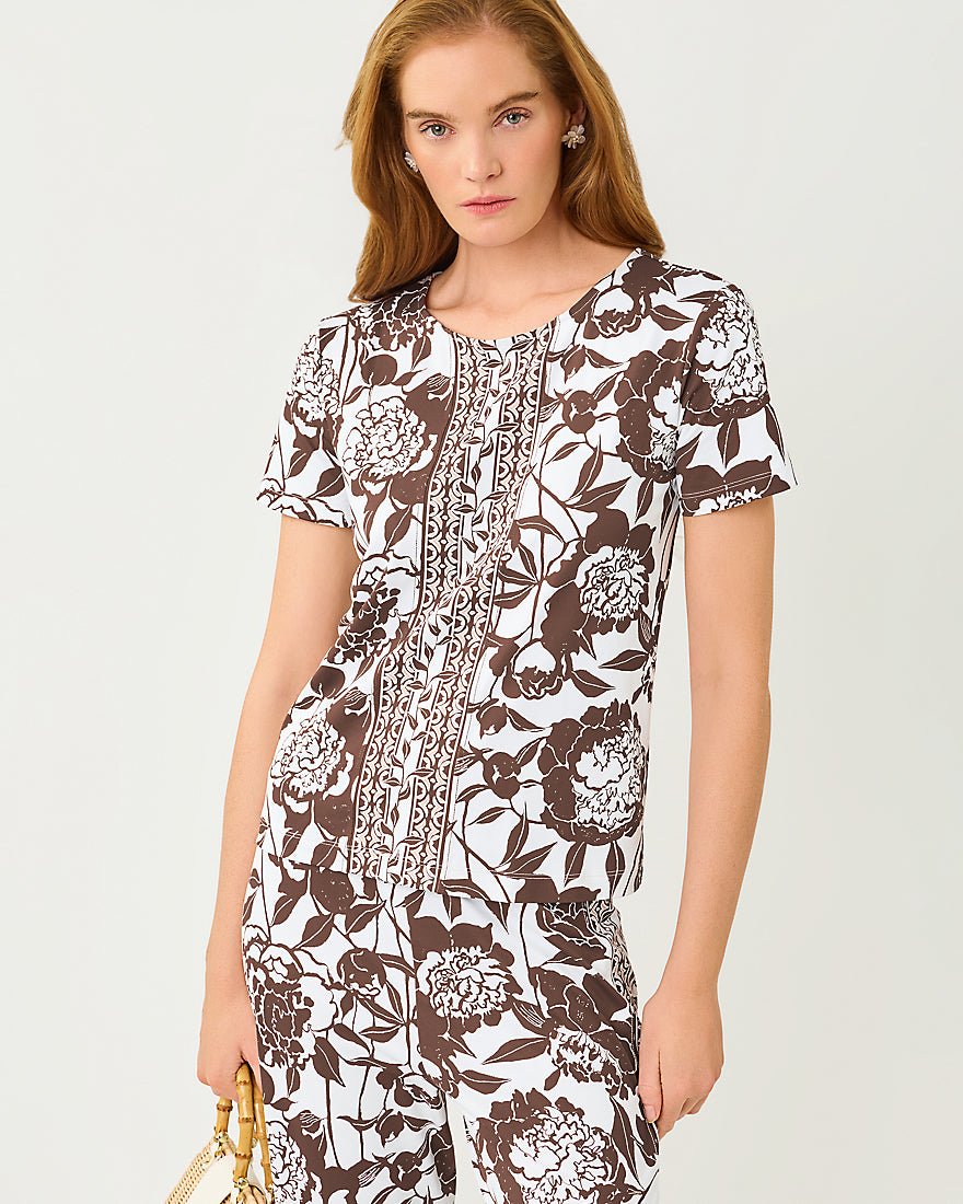 Lilly Pulitzer - Demia Upf 50 Plus Top - Resort White Marni