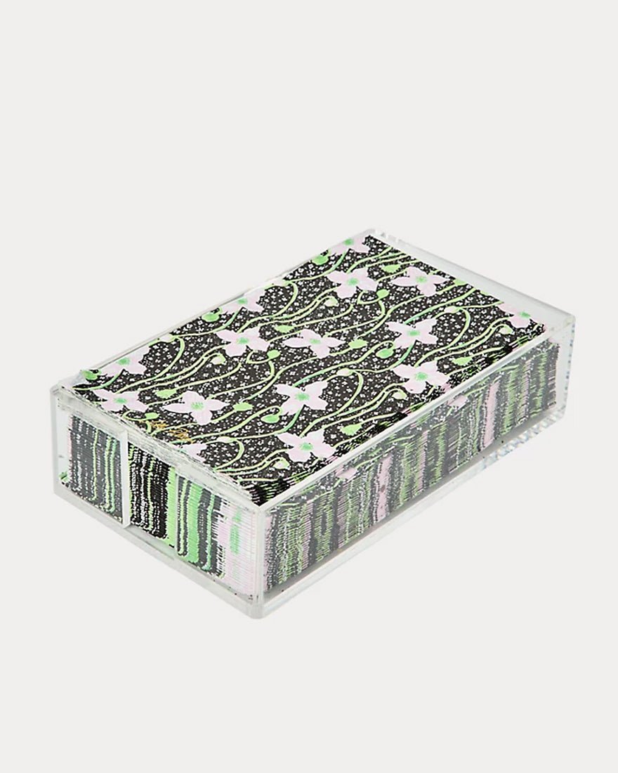 Lilly Pulitzer - Dinner Napkins With Holder - Onyx Blushing Blooms