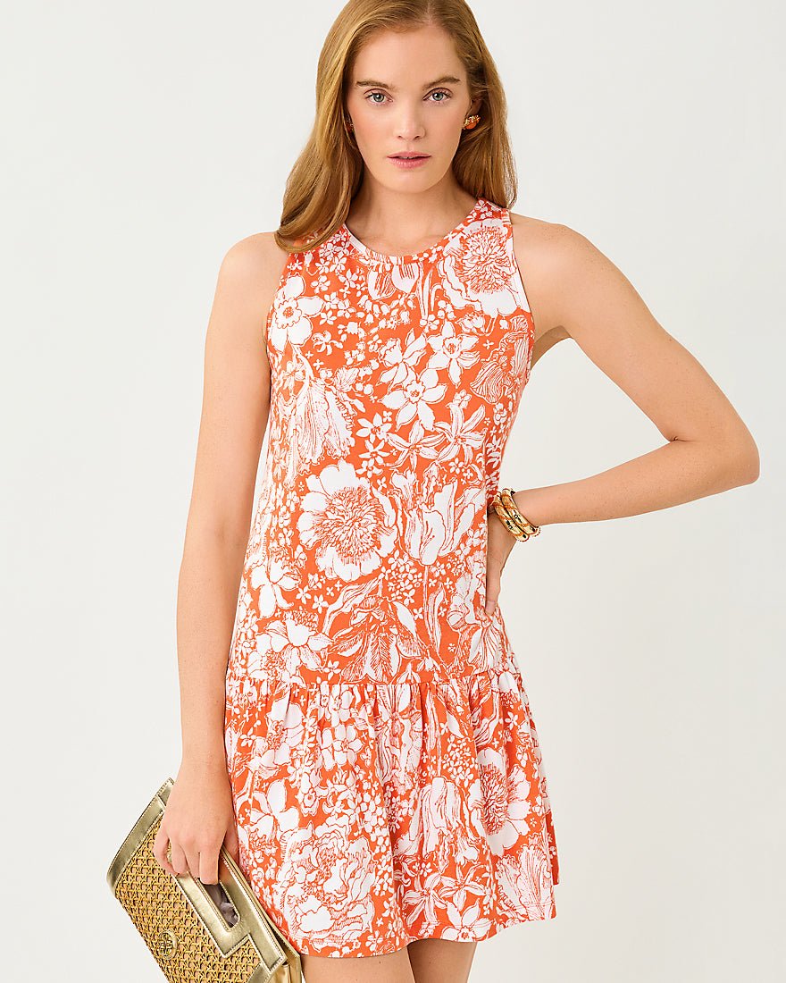 Lilly Pulitzer - Dixi Dress - Sunset Orange Budding Romance