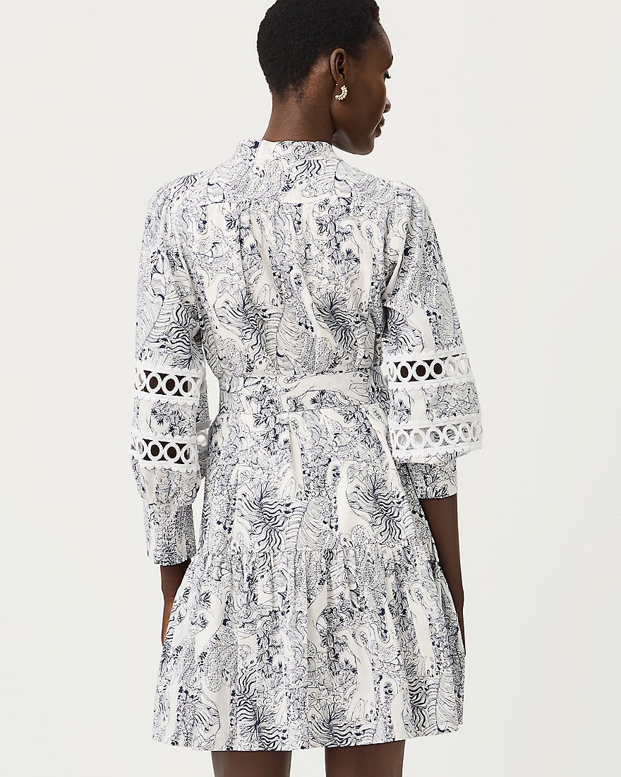 Lilly Pulitzer - Drena Dress - Coconut Lil Palm Prowl