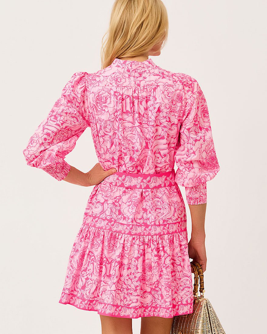 Lilly Pulitzer - Drena Dress - Pink Aster A Rose By Any Other Name