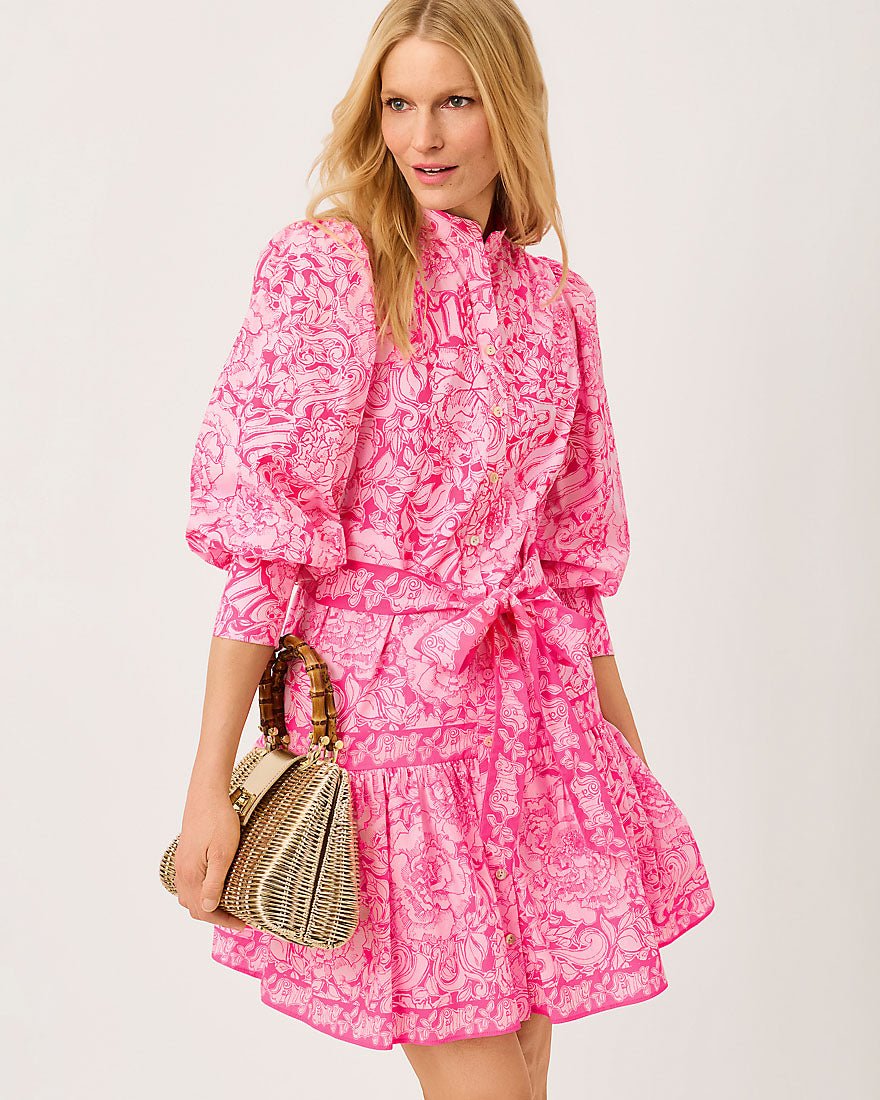 Lilly Pulitzer - Drena Dress - Pink Aster A Rose By Any Other Name