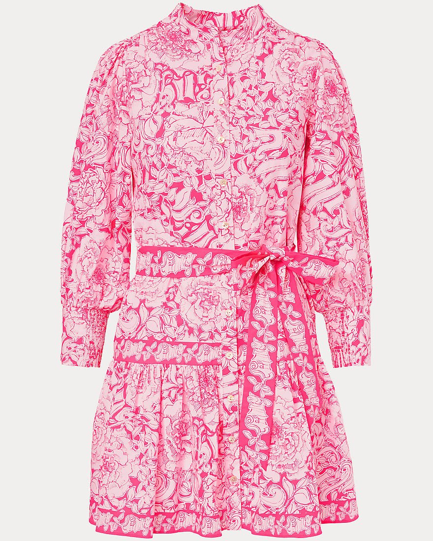 Lilly Pulitzer - Drena Dress - Pink Aster A Rose By Any Other Name