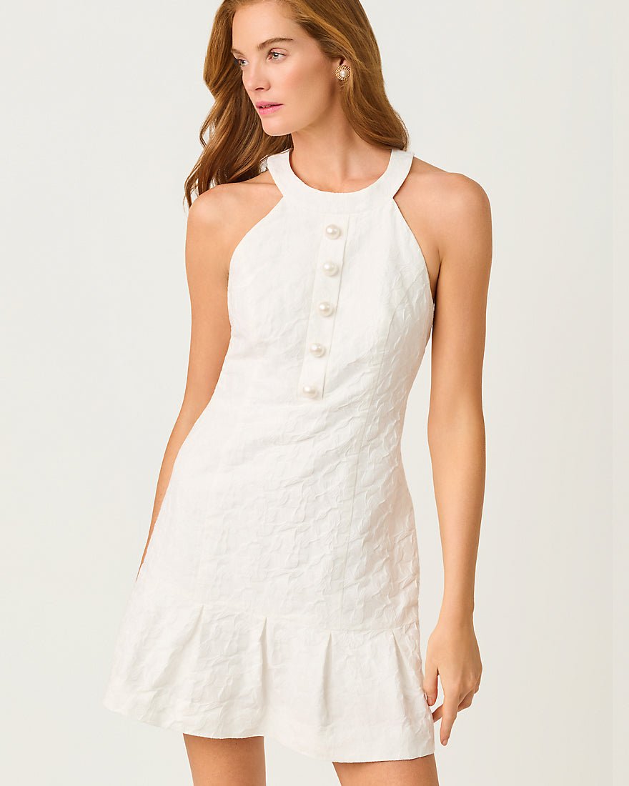 Lilly Pulitzer - Drusilla Skirted Romper - Resort White Floral Jacquard