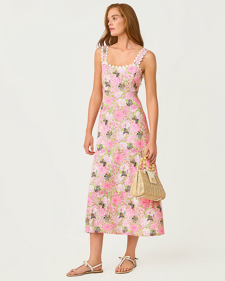 Lilly Pulitzer - Dwyer Midi Dress - Pistachio Macaron Bees Knees