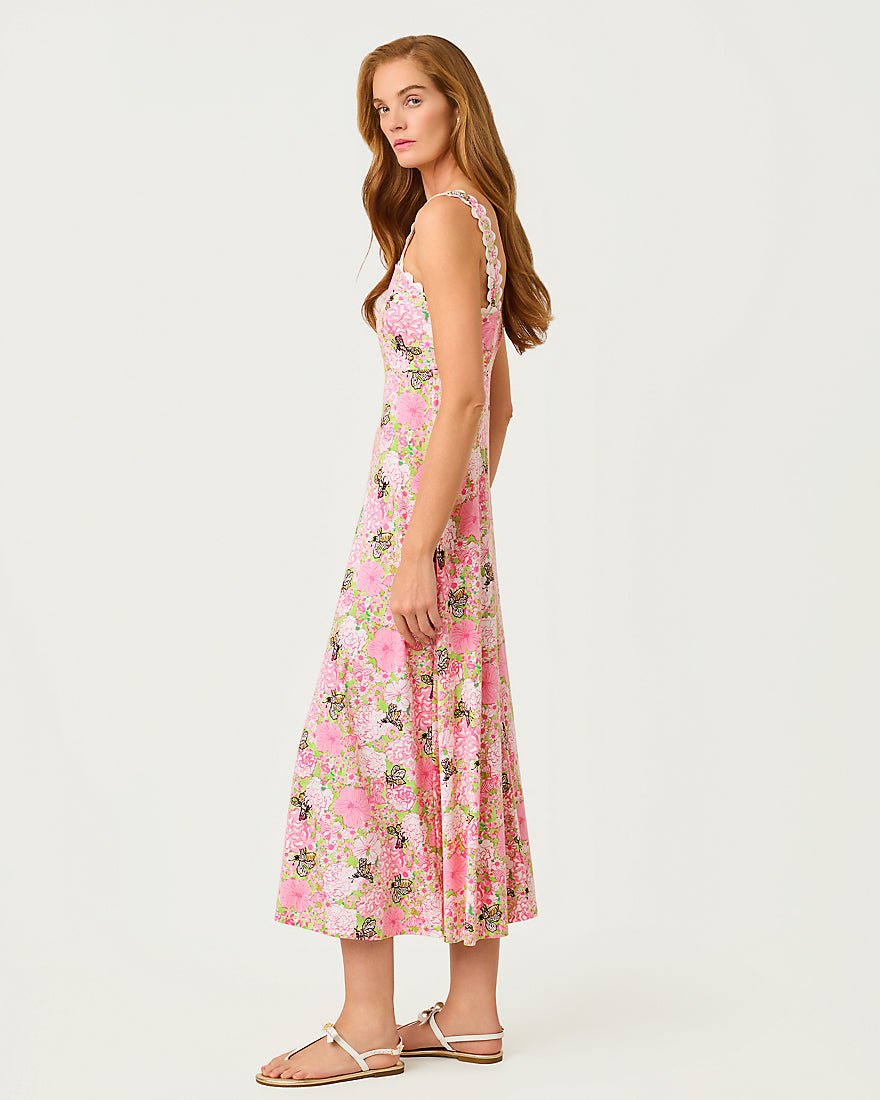 Lilly Pulitzer - Dwyer Midi Dress - Pistachio Macaron Bees Knees