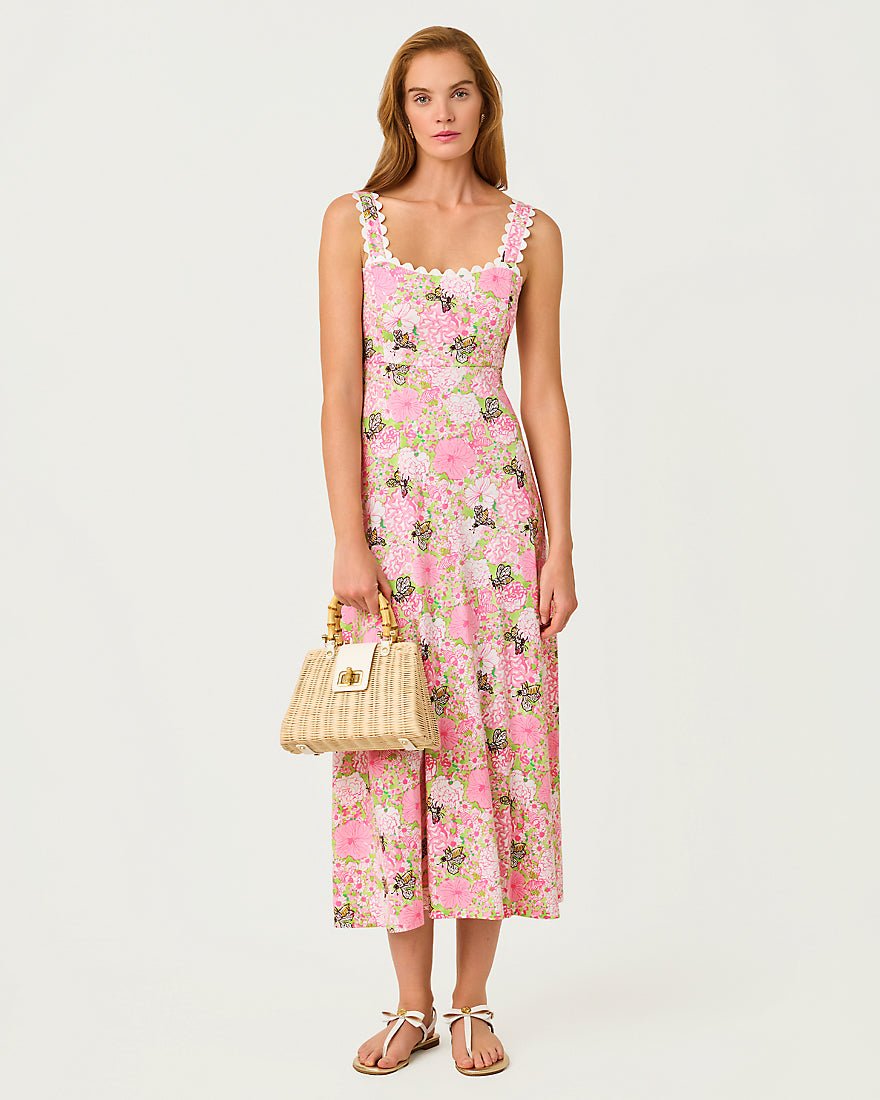 Lilly Pulitzer - Dwyer Midi Dress - Pistachio Macaron Bees Knees