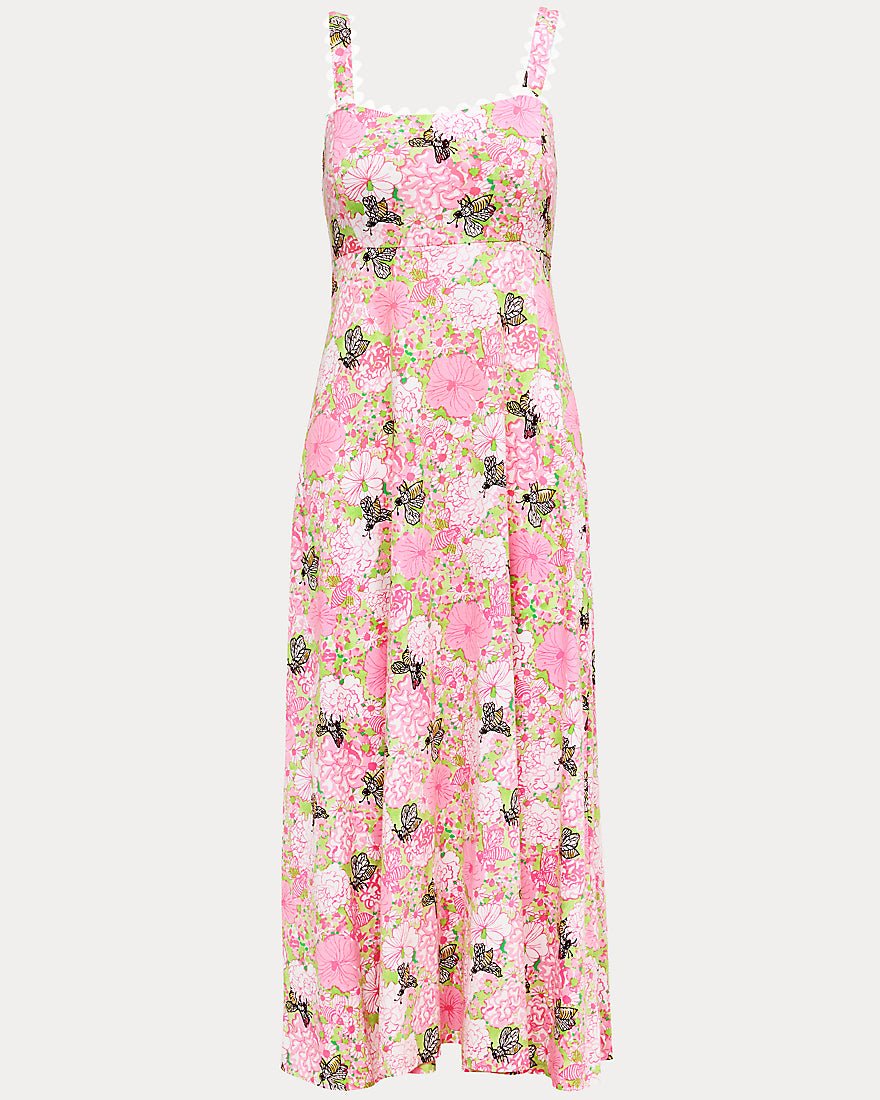 Lilly Pulitzer - Dwyer Midi Dress - Pistachio Macaron Bees Knees