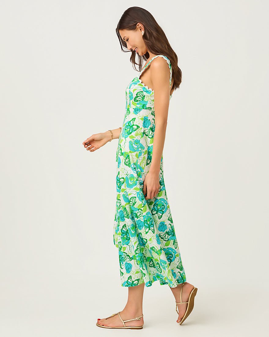 Lilly Pulitzer - Dwyer Midi Dress - Resort White Monarch Rose