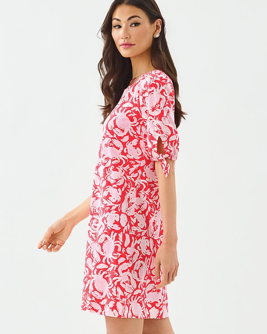 Lilly Pulitzer - Easley Short Sleeve Dress - Cane Coral Crab Collab