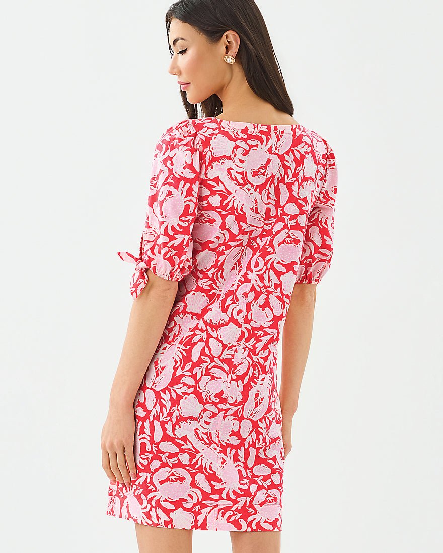 Lilly Pulitzer - Easley Short Sleeve Dress - Cane Coral Crab Collab