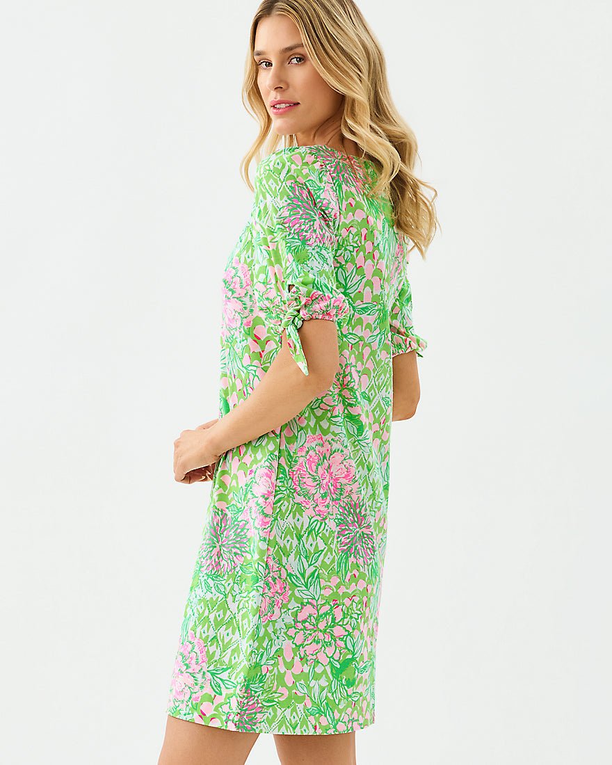 Lilly Pulitzer - Easley Short Sleeve Dress - Fauna Green Lime Feeling Good