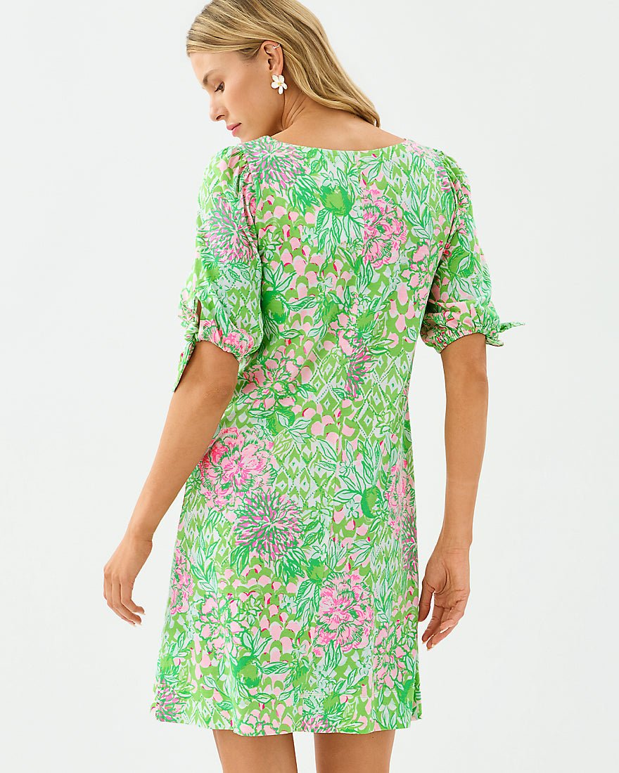 Lilly Pulitzer - Easley Short Sleeve Dress - Fauna Green Lime Feeling Good