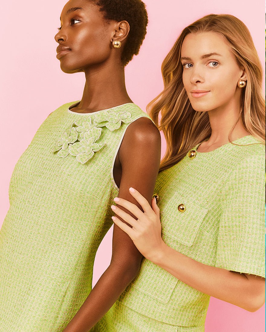 Lilly Pulitzer - Edita Boucle Shift Dress - Crocodile Green Fantasy Boucle