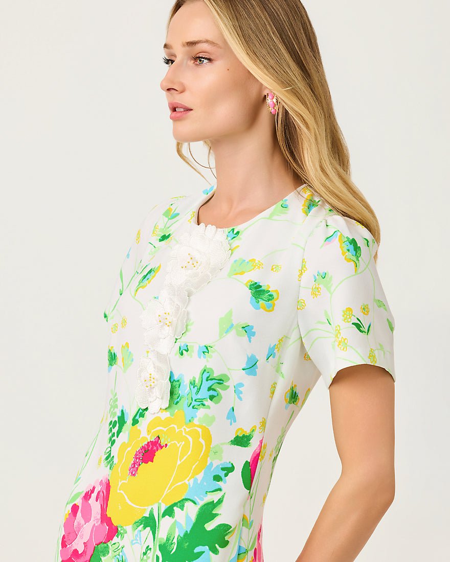 Lilly Pulitzer - Edita Short Sleeve Shift Dress - Multi Poppy Party