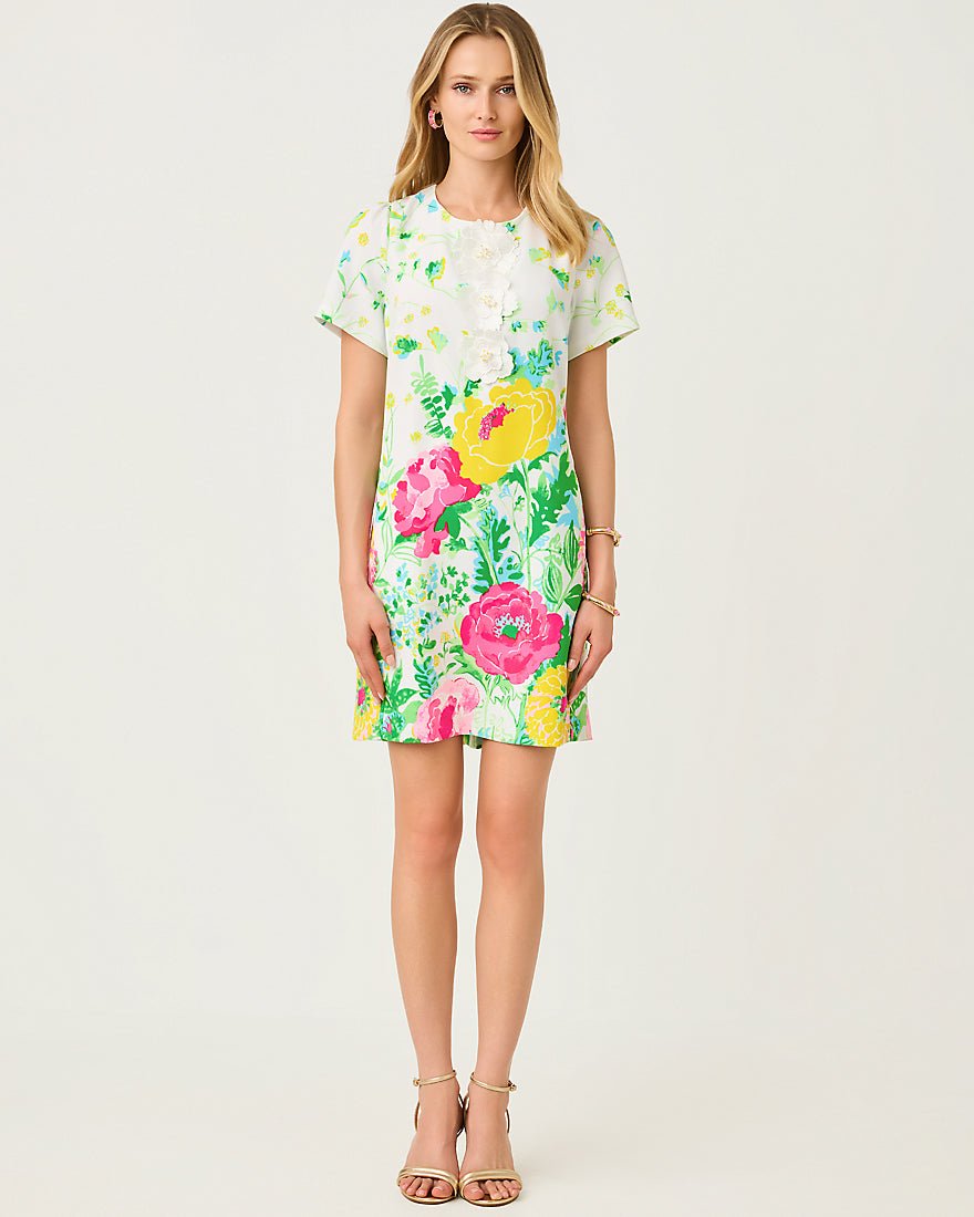 Lilly Pulitzer - Edita Short Sleeve Shift Dress - Multi Poppy Party