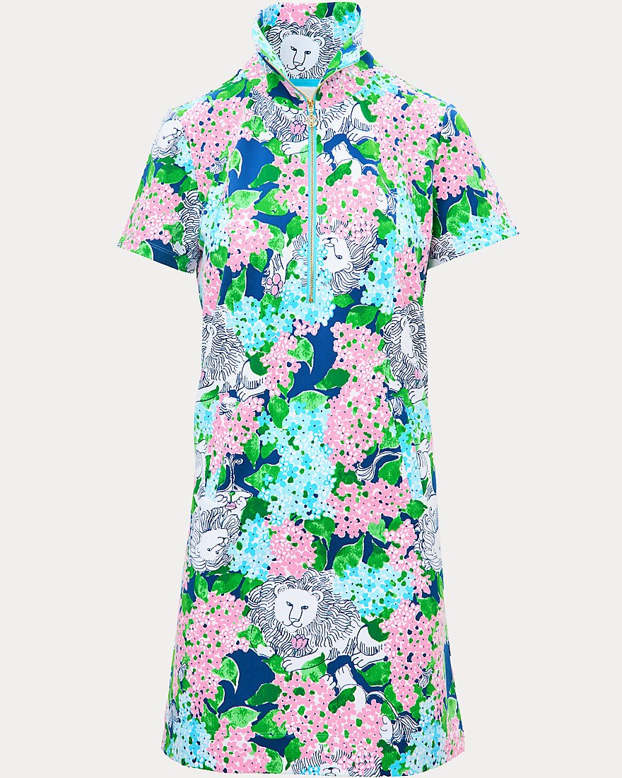 Lilly Pulitzer - Eleni Upf 50 Plus Dress - Starlight Navy Lydia The Lion