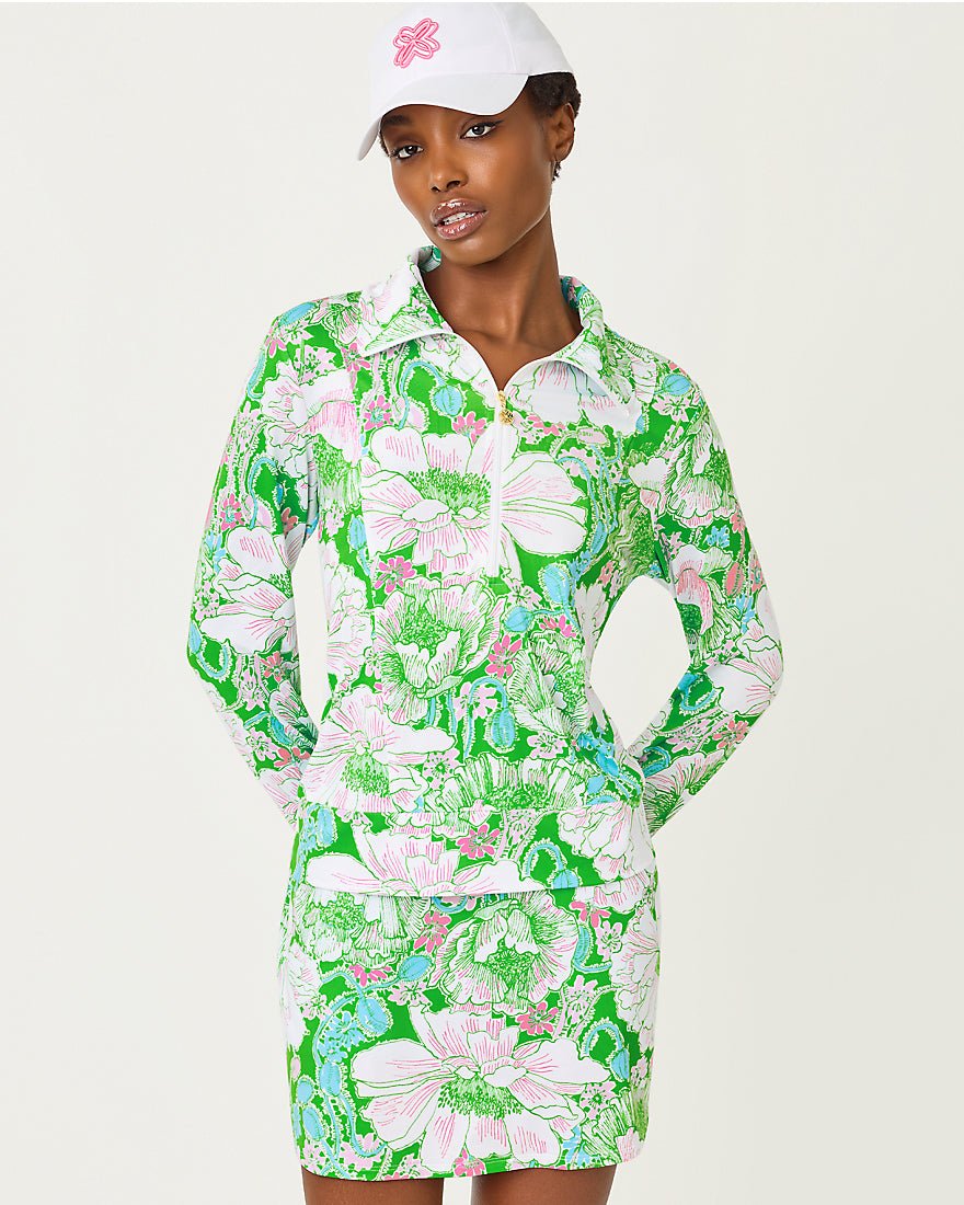 Lilly Pulitzer - Eleni Upf 50 Plus Pullover - Putting Green Poppyland