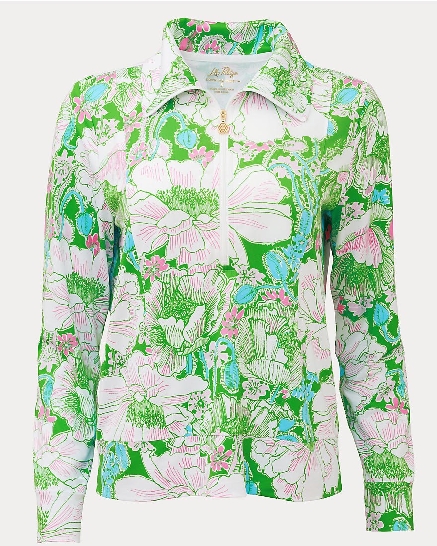 Lilly Pulitzer - Eleni Upf 50 Plus Pullover - Putting Green Poppyland