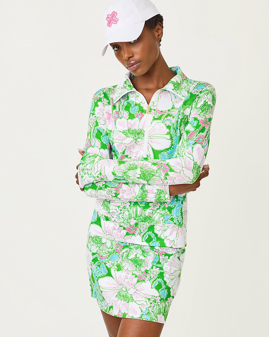 Lilly Pulitzer - Eleni Upf 50 Plus Pullover - Putting Green Poppyland