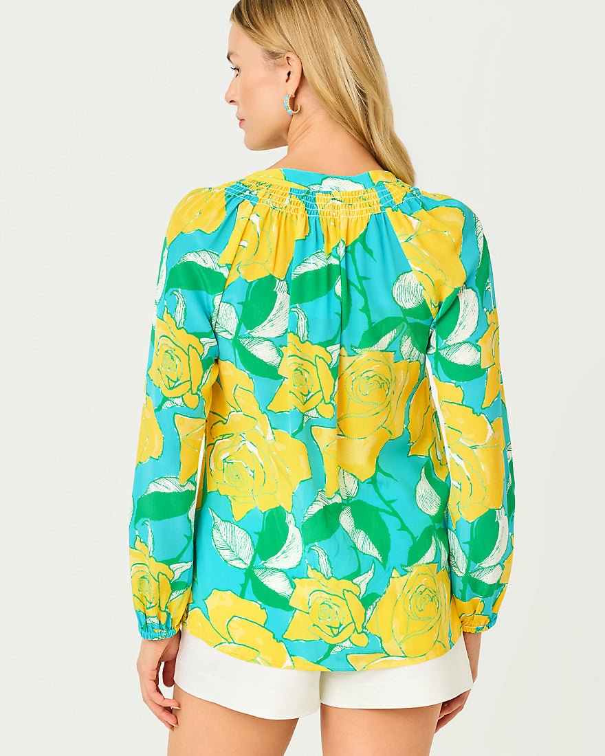 Lilly Pulitzer - Elsa Top - Blue Curaco Rose Bud