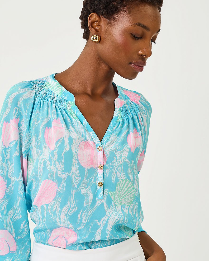 Lilly Pulitzer - Elsa Top - Capri Blue Shelden