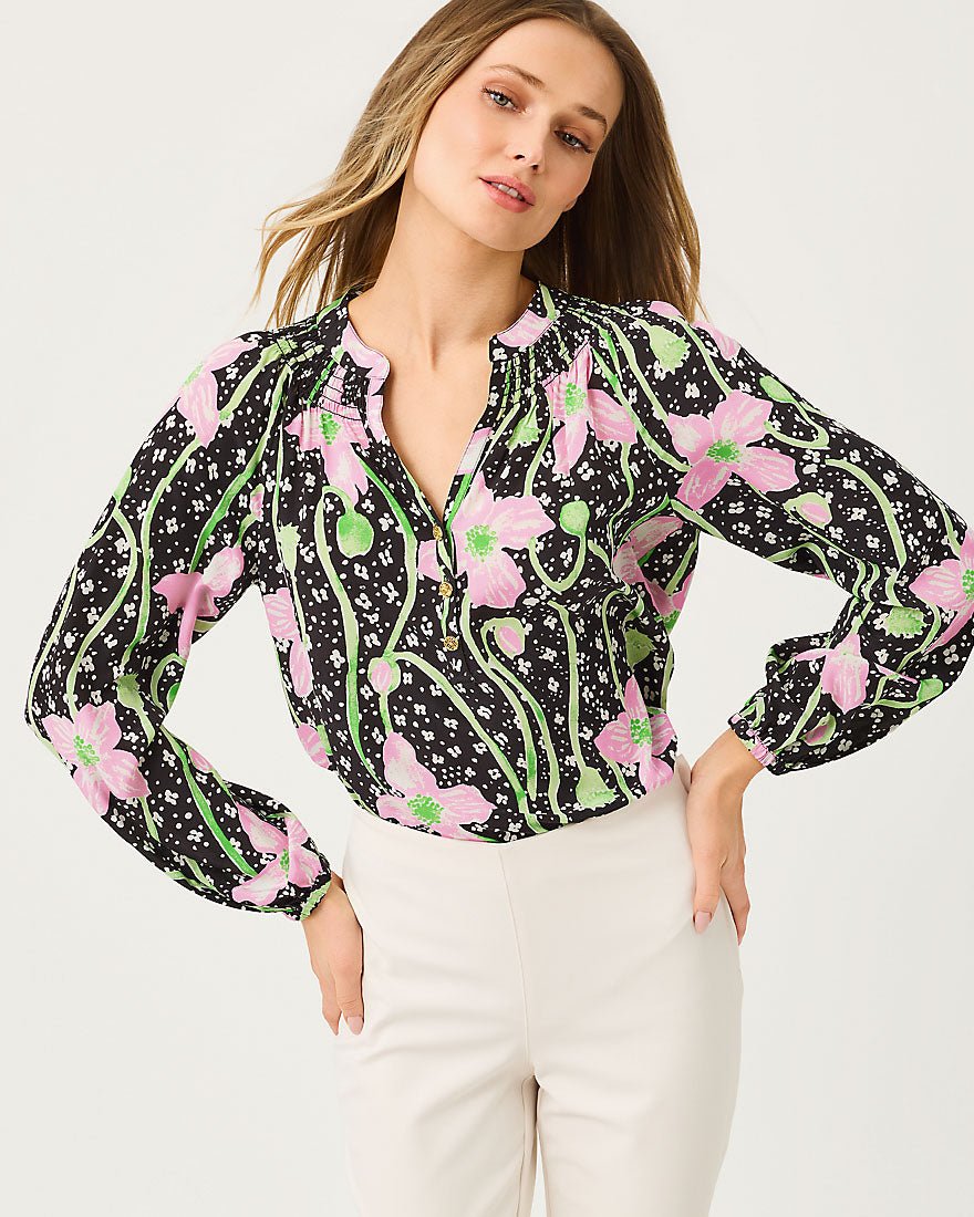 Lilly Pulitzer - Elsa Top - Onyx Blushing Blooms