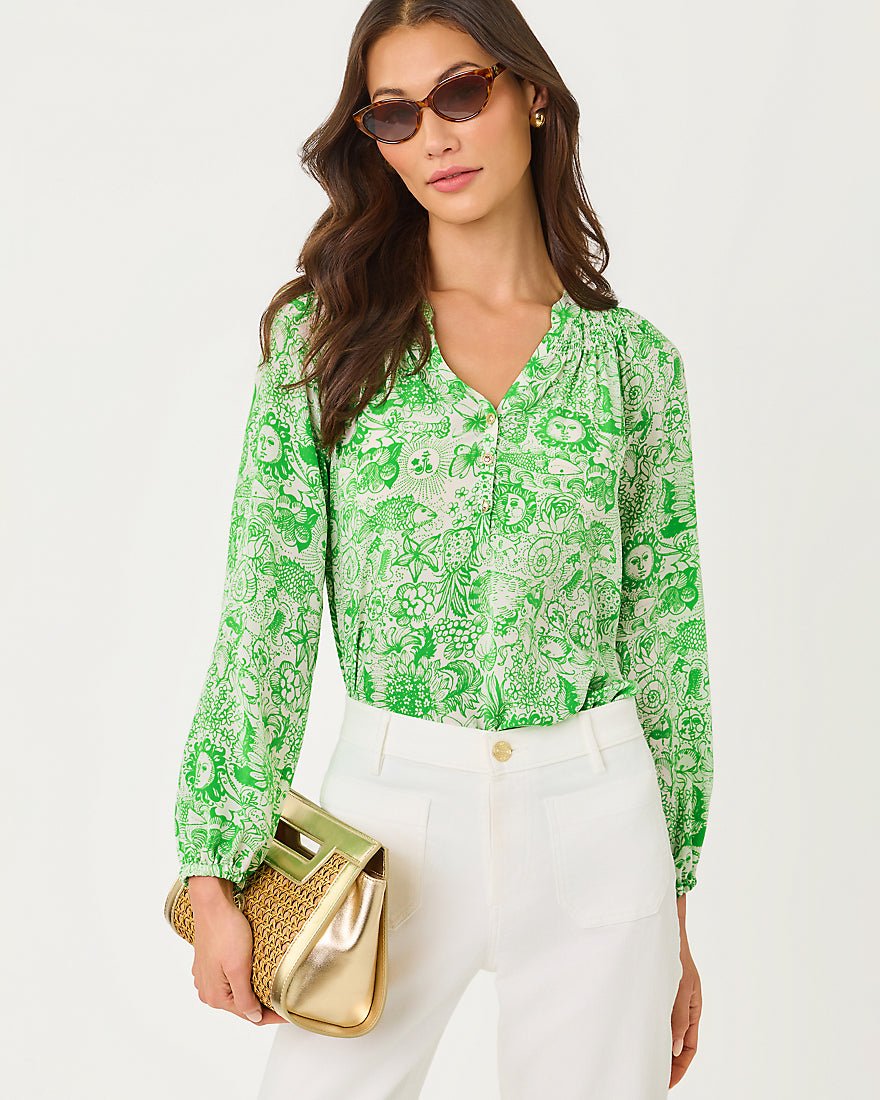 Lilly Pulitzer - Elsa Top - Putting Green Lil Fleur De Lilly
