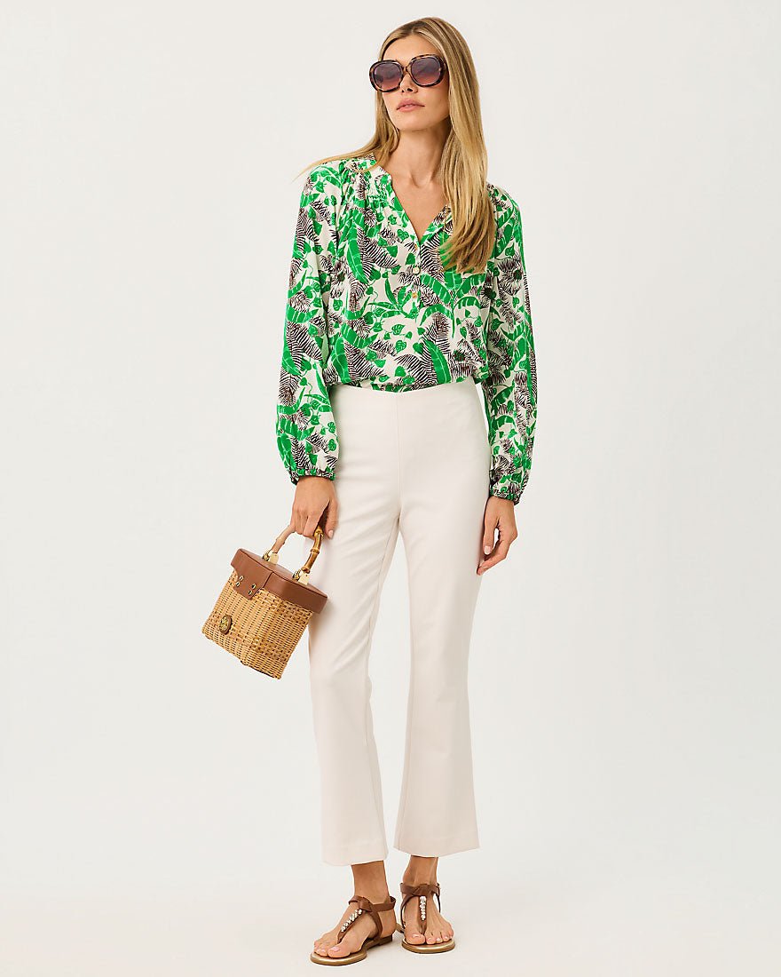 Lilly Pulitzer - Elsa Top - Vanilla Spice Hide And Leaf