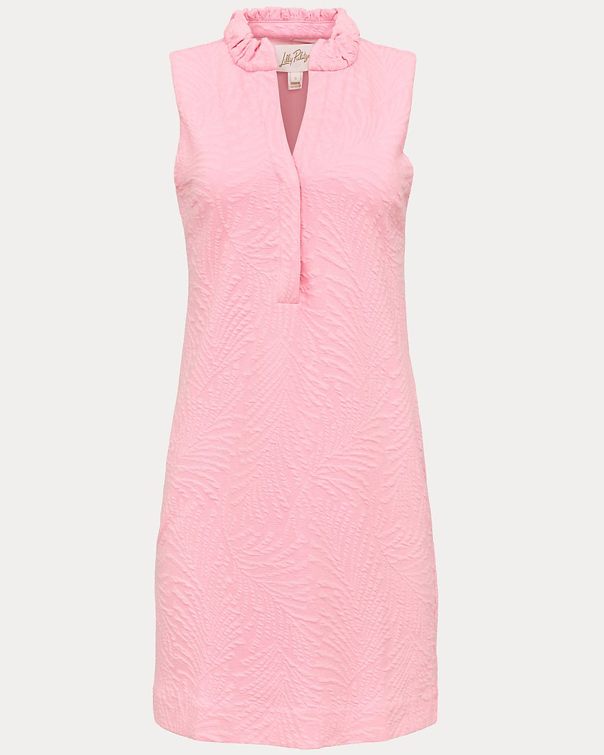 Lilly Pulitzer - Elsey Shift Dress - Conch Shell Pink Leafy Knit Pucker Jacquard