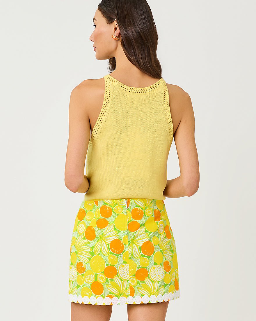Lilly Pulitzer - Emra Sweater Tank - Finch Yellow Zesty Jacquard